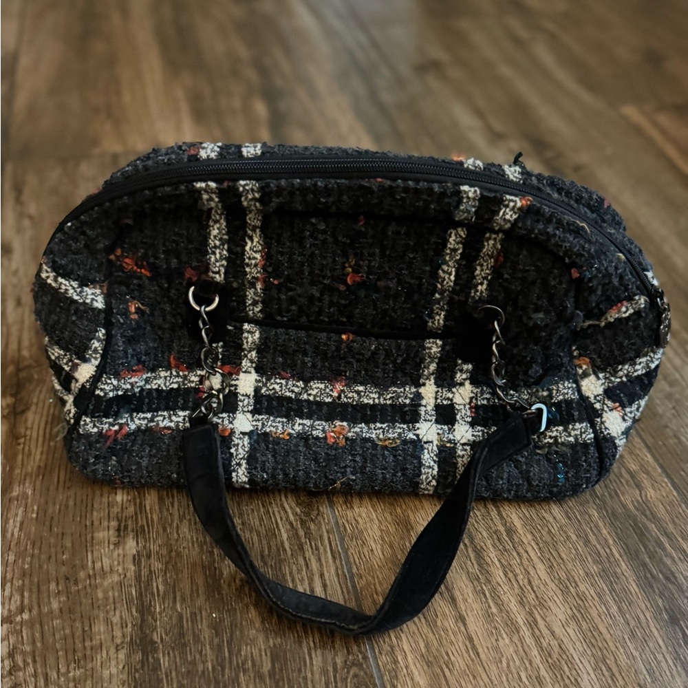 Dooney & Bourke Black and White Plaid Tote